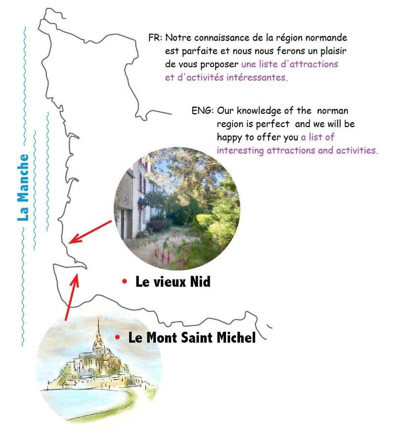 Bed and Breakfast Le Vieux Manoir Carolles Exterior foto